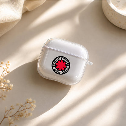 Hot Chili Peppers Logo Protective Apple Airpods 4 Clear Case - Durable Clear Protection