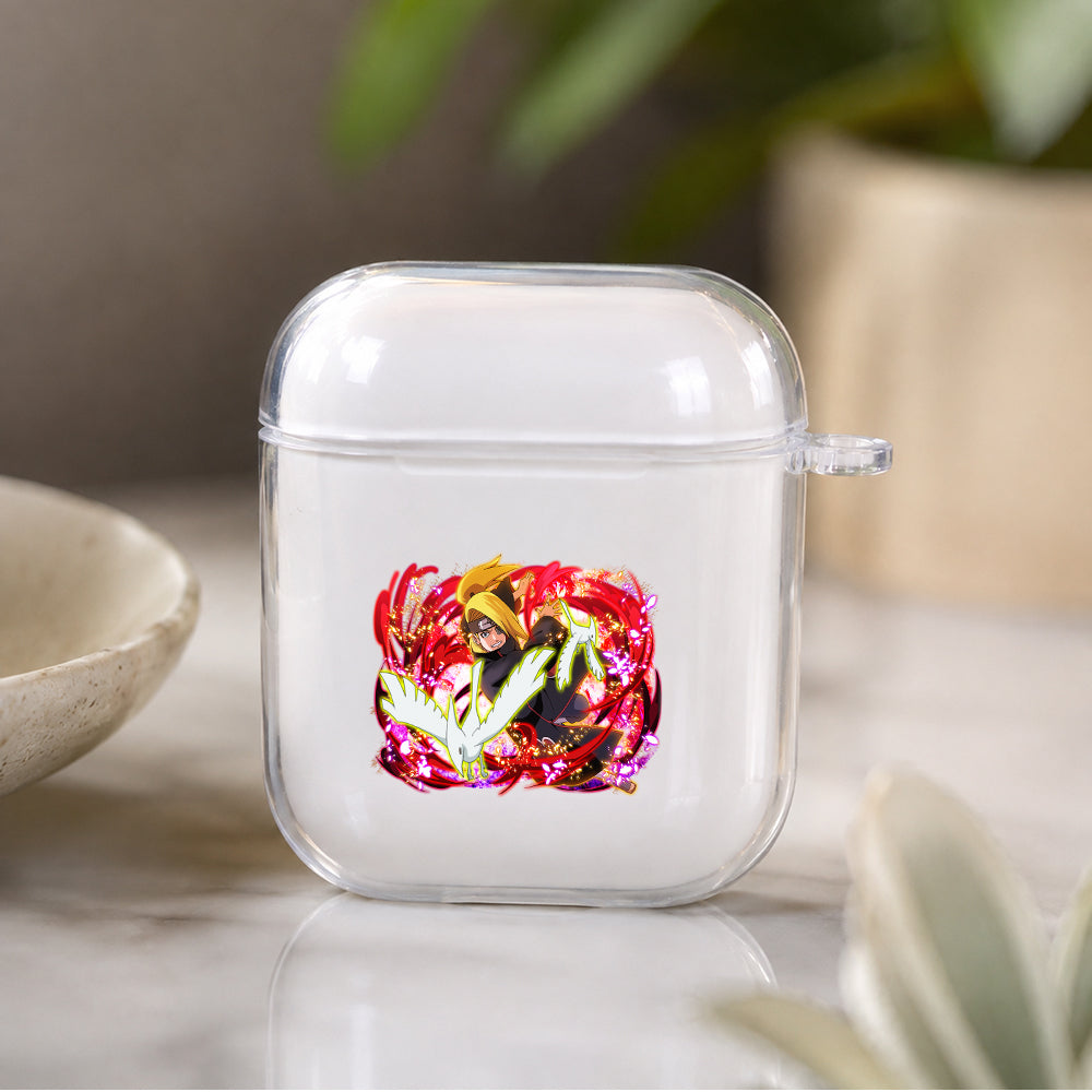 Blazing Deidara Protective Clear Case Cover For Apple Airpods | Soft Silicone AirPods 1 / 2 Case | Protective Cover