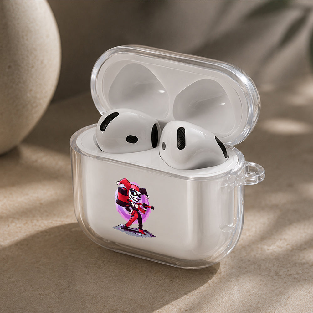 Harley Quinn Chibi Version Protective Apple Airpods 4 Clear Case - Durable Clear Protection