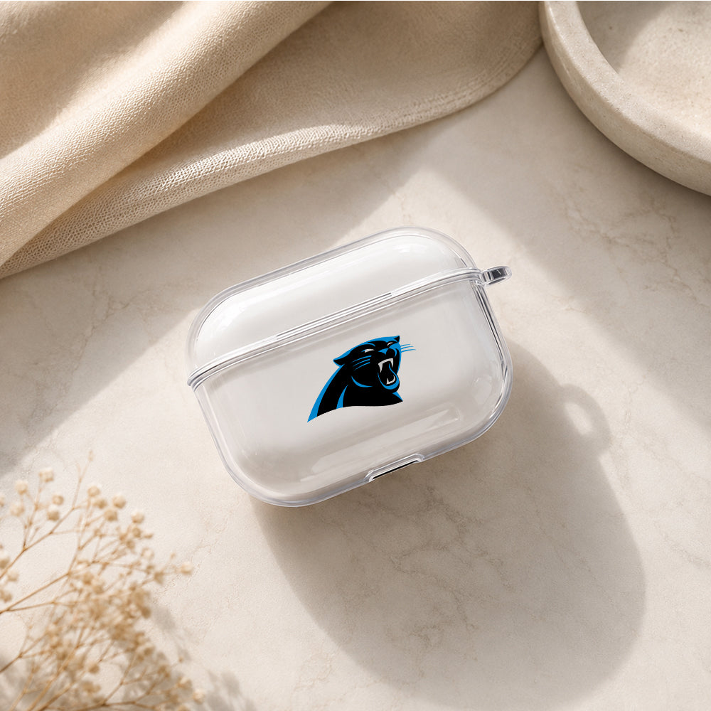 NFL Carolina Panthers Symbol Protective Apple AirPods Pro 3 Clear Case | Shockproof Cover