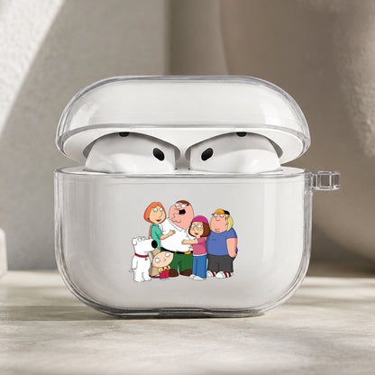 Family Guy Cartoon Protective Apple AirPods Pro 3 Clear Case | Shockproof Cover