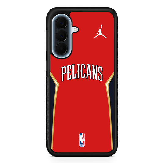 NBA New Orleans Pelicans Red Jordan Samsung Galaxy A57 Case | Slim Samsung Galaxy A57 Protective Case