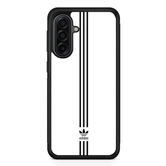 Adidas White Three Lines Samsung Galaxy A17 Case | Durable Rubber Samsung Galaxy A17 Phone Case