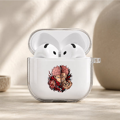 Jujutsu Kaisen Yuji and Sukuna Protective Apple Airpods 4 Clear Case - Durable Clear Protection