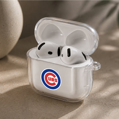 MLB Chicago Cubs Logo Protective Apple Airpods 4 Clear Case - Durable Clear Protection