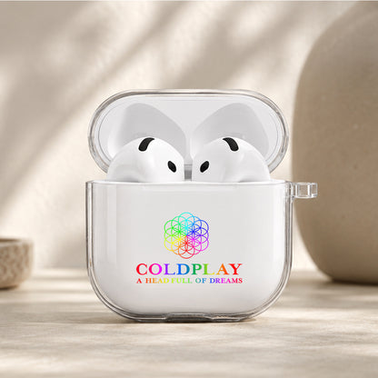 Coldplay Album Logo Protective Apple Airpods 4 Clear Case - Durable Clear Protection