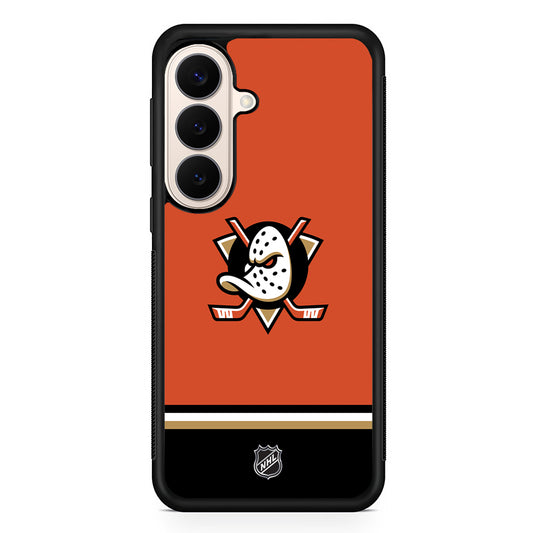 NHL Anaheim Ducks Orange Samsung Galaxy S26 Case | Durable Protective Rubber Cover