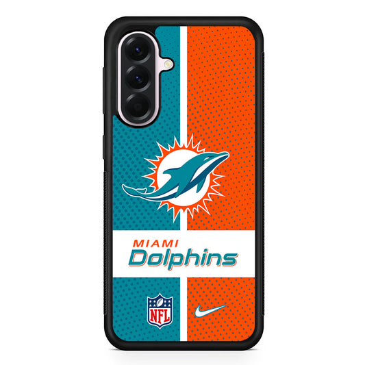 NFL Miami Dolphins Team Nike Samsung Galaxy A56 Case | Samsung Galaxy A56 Protective Rubber Case