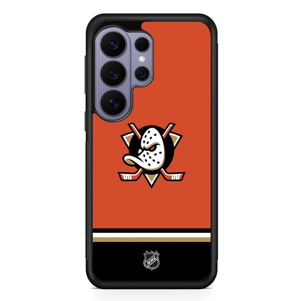 NHL Anaheim Ducks Orange Samsung Galaxy S26 Ultra Case | Protective Rubber Cover
