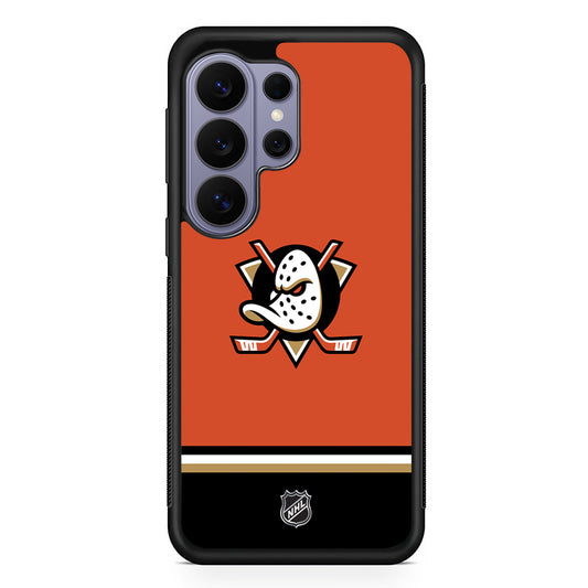 NHL Anaheim Ducks Orange Samsung Galaxy S26 Ultra Case | Protective Rubber Cover