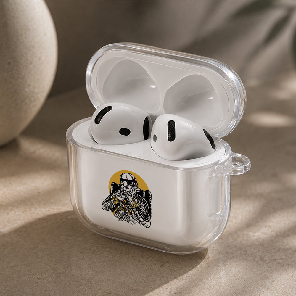 Stormtrooper Hypebeast Style Protective Apple Airpods 4 Clear Case - Durable Clear Protection
