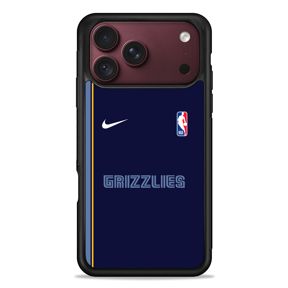 NBA Memphis Grizzlies Navy Nike iPhone 18 Pro Max Case – Slim Silicone Protective Cover
