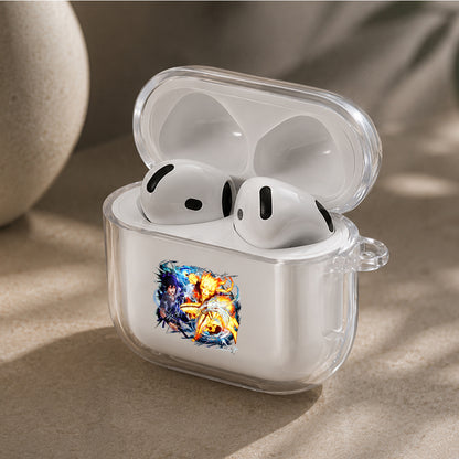 Naruto Sasuke Chidori X Rasengan Protective Apple Airpods 4 Clear Case - Durable Clear Protection