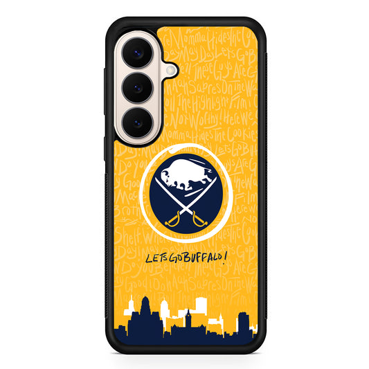 NHL Buffalo Sabres Yellow Samsung Galaxy S26 Case | Durable Protective Rubber Cover