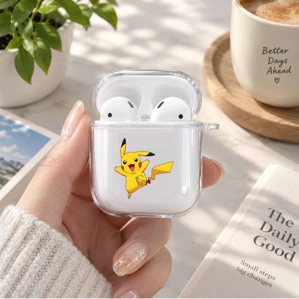 Cute Pikachu Pokemon Protective Clear Case Cover For Apple Airpods | Soft Silicone AirPods 1 / 2 Case | Protective Cover
