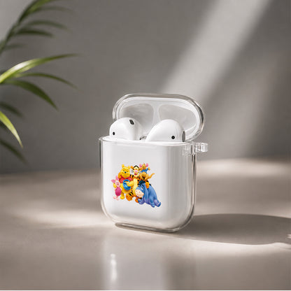 Winnie the Pooh Family Protective Clear Case Cover For Apple Airpods | Soft Silicone AirPods 1 / 2 Case | Protective Cover