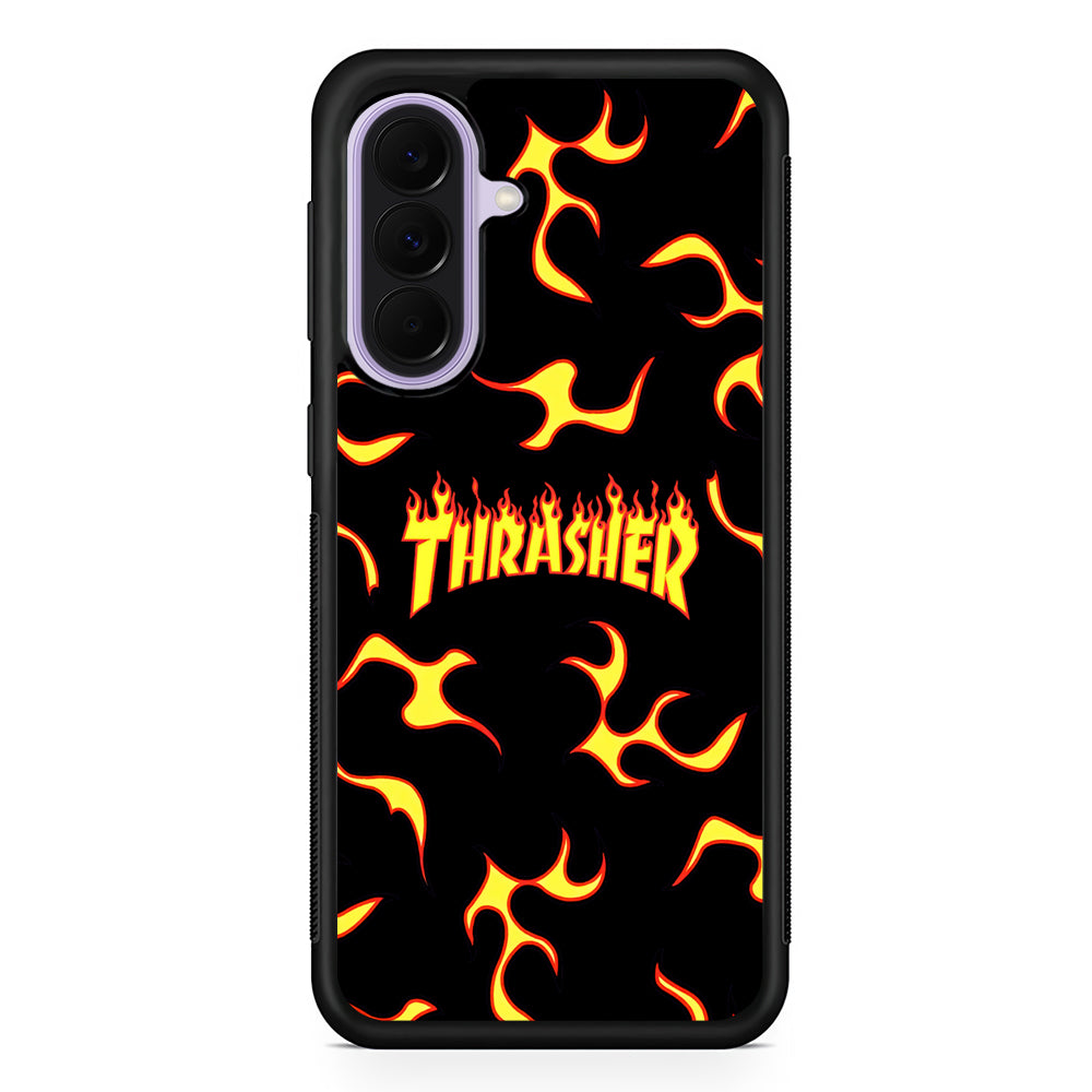 Thrasher Frame of Flame Samsung Galaxy A37 Case | Samsung Galaxy A37 Rubber Protective Case
