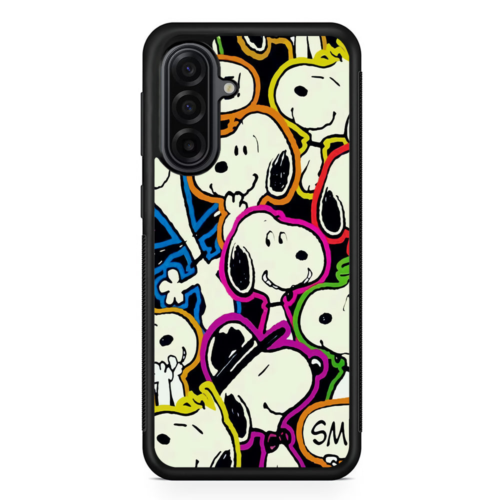 Snoopy Doodle Samsung Galaxy A17 Case | Durable Rubber Samsung Galaxy A17 Phone Case