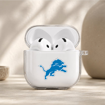 NFL Detroit Lions Logo Protective Apple Airpods 4 Clear Case - Durable Clear Protection