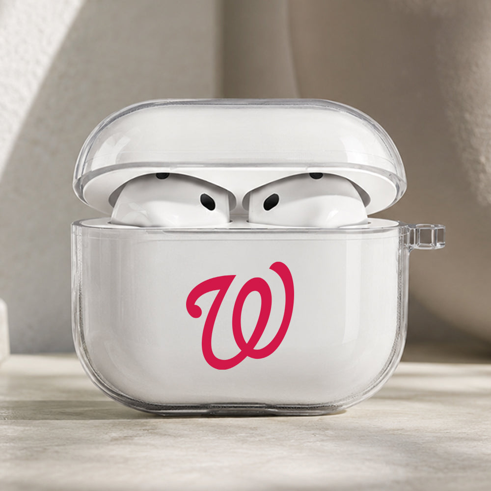 MLB Washington Nationals Symbol Protective Apple AirPods Pro 3 Clear Case | Shockproof Cover