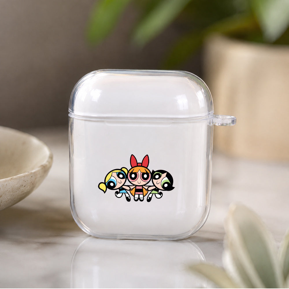 Powerpuff Girls Teammate Protective Clear Case Cover For Apple Airpods | Soft Silicone AirPods 1 / 2 Case | Protective Cover