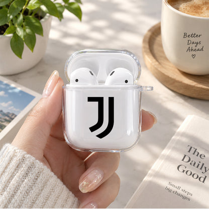 Juventus Logo Protective Clear Case Cover For Apple Airpods | Soft Silicone AirPods 1 / 2 Case | Protective Cover