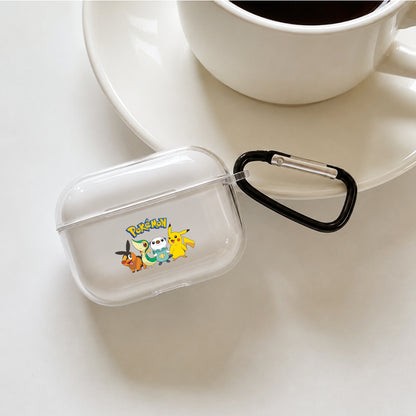 Pokemon Unova Starters Protective Apple AirPods Pro 3 Clear Case | Shockproof Cover