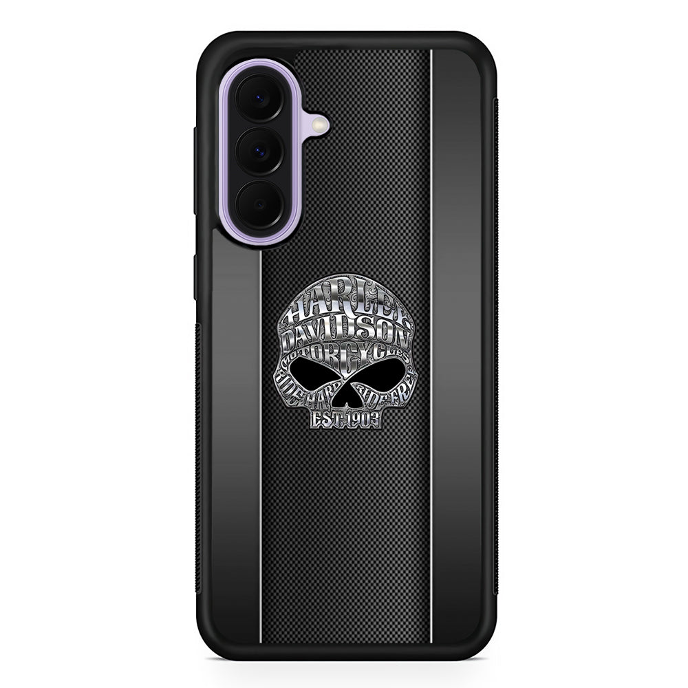 Harley Davidson Skull Design Samsung Galaxy A37 Case | Samsung Galaxy A37 Rubber Protective Case