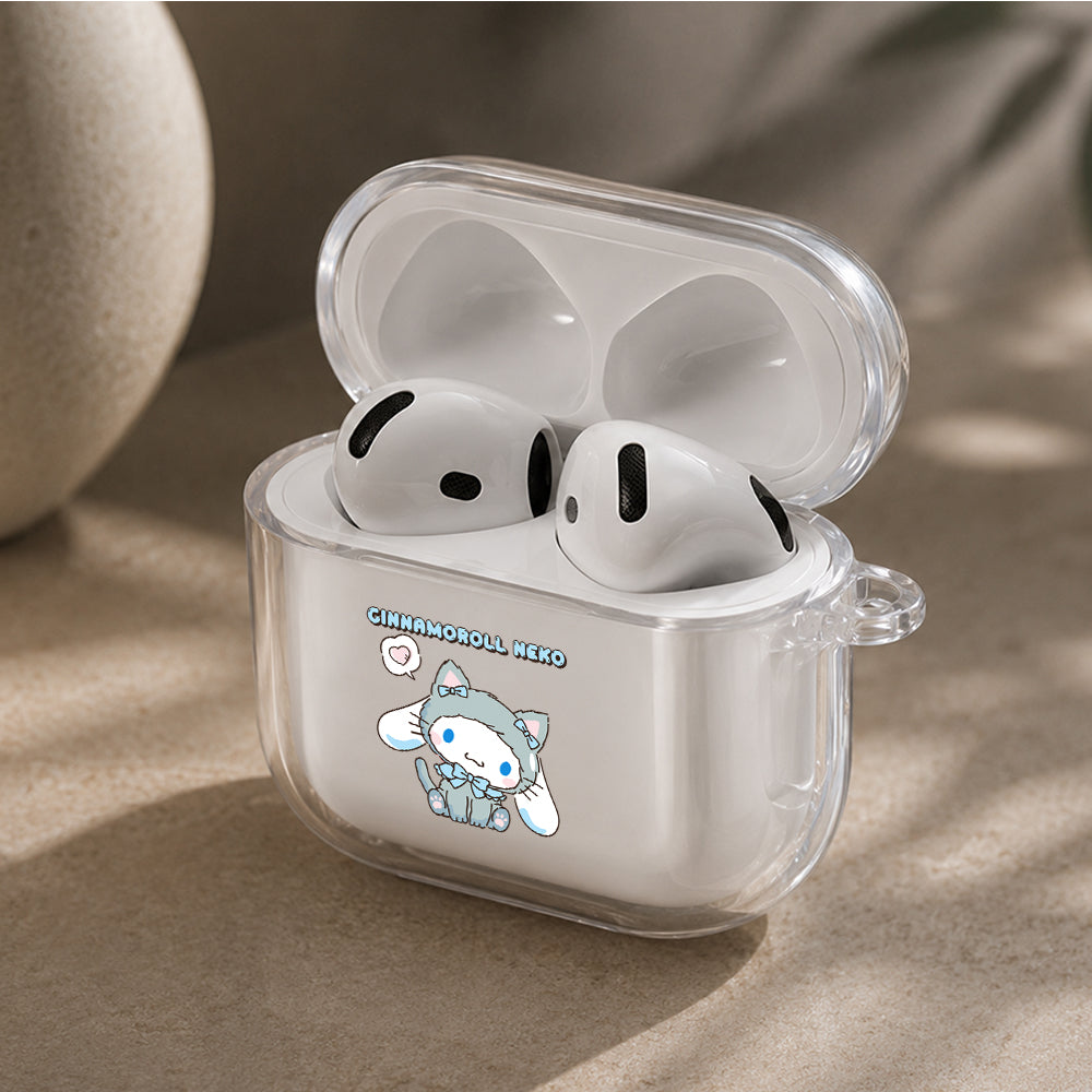Cinnamoroll Neko in Pastel Protective Apple Airpods 4 Clear Case - Durable Clear Protection