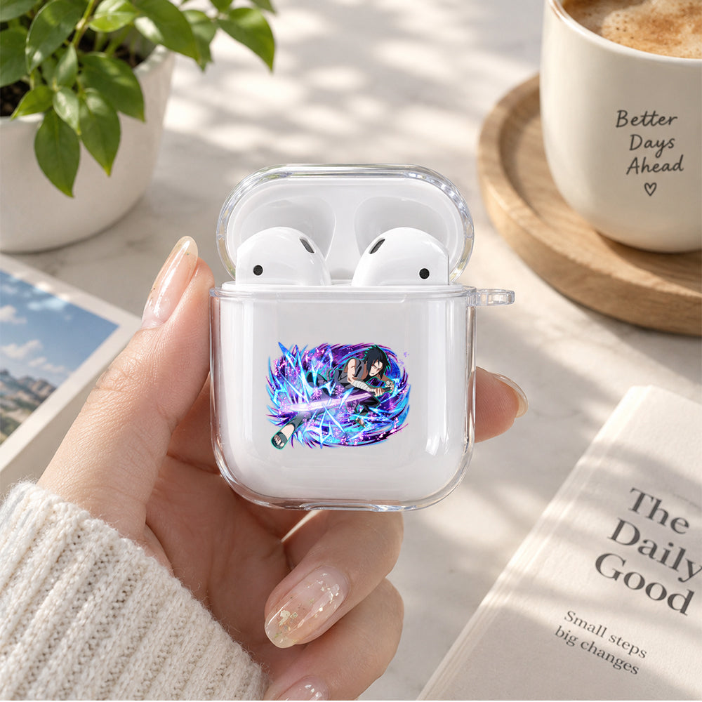Kusanagi Katana Sasuke Itachi Protective Clear Case Cover For Apple Airpods | Soft Silicone AirPods 1 / 2 Case | Protective Cover
