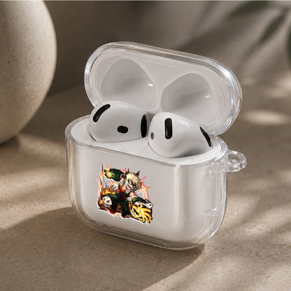 Katsuki Bakugo Fierce Smile Protective Apple Airpods 4 Clear Case - Durable Clear Protection