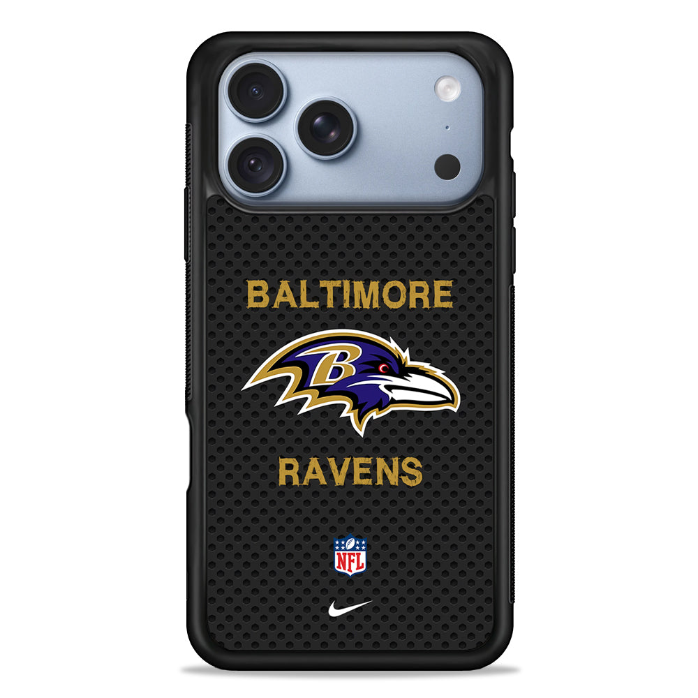 NFL Baltimore Ravens Black Nike iPhone 18 Pro Case - iPhone 18 Pro Silicone Case