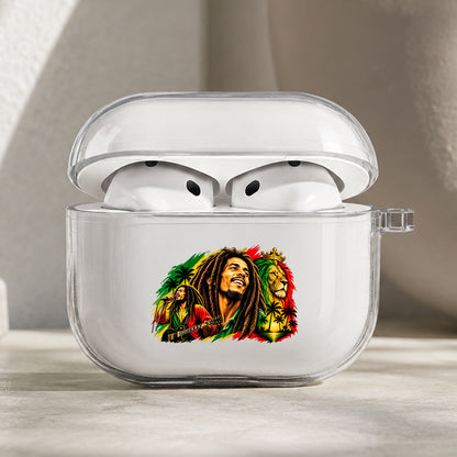 Bob Marley Lion and Legend Protective Apple AirPods Pro 3 Clear Case | Shockproof Cover
