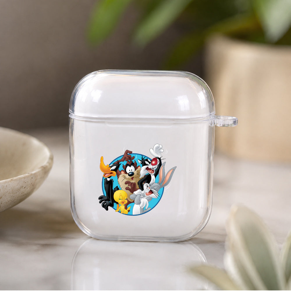The Looney Tunes Family Protective Clear Case Cover For Apple Airpods | Soft Silicone AirPods 1 / 2 Case | Protective Cover