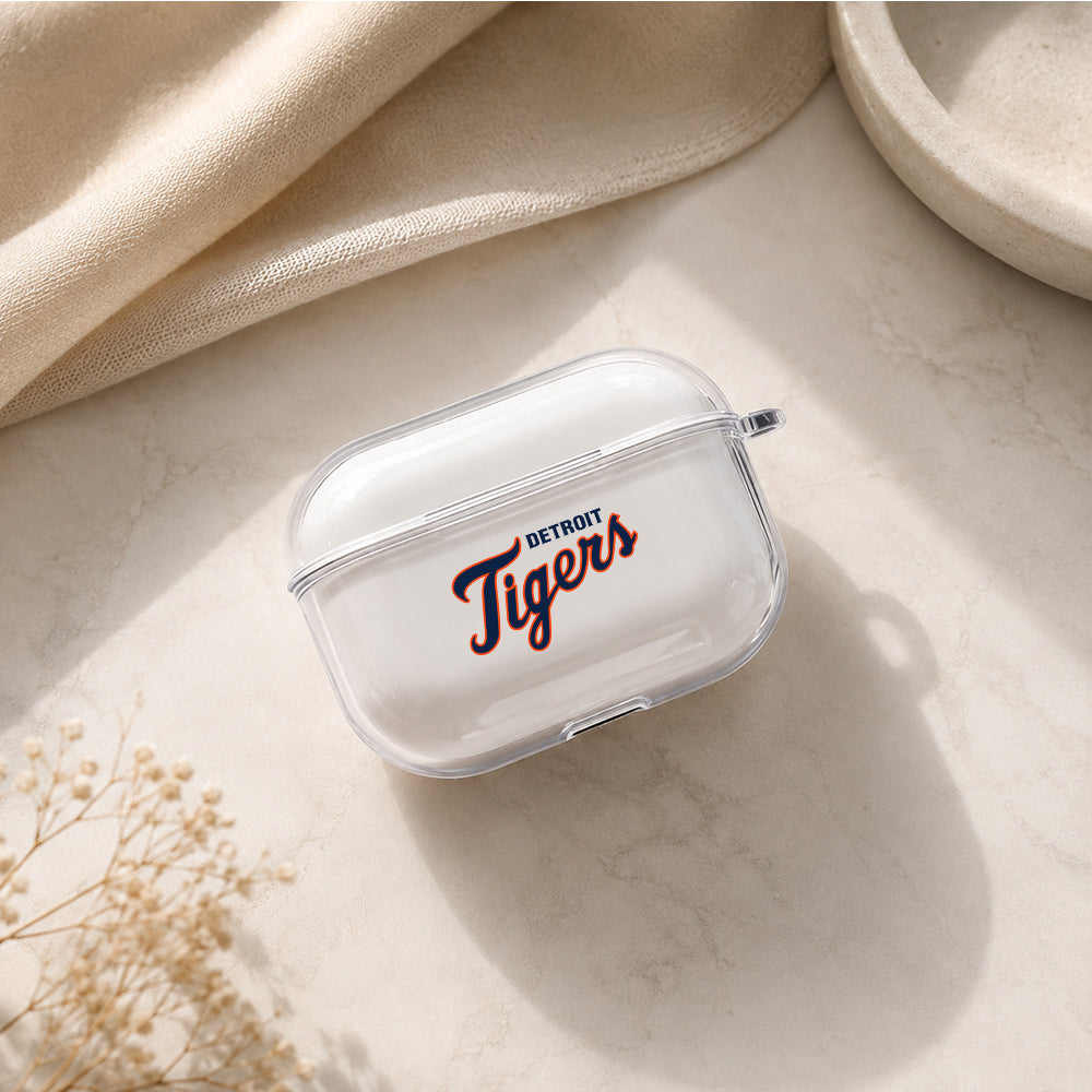 MLB Detroit Tigers Symbol Protective Apple AirPods Pro 3 Clear Case | Shockproof Cover