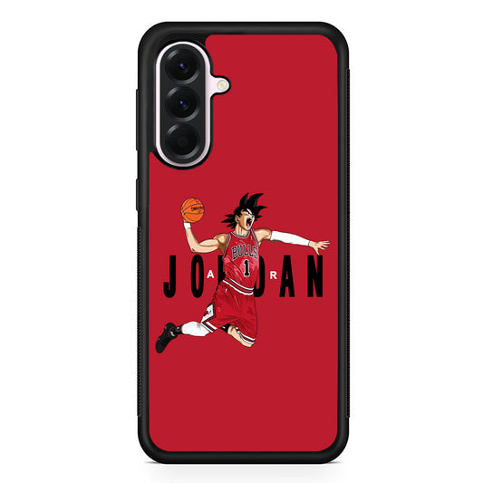 Goku Air Jordan Chicago Bulls Samsung Galaxy A56 Case | Samsung Galaxy A56 Protective Rubber Case
