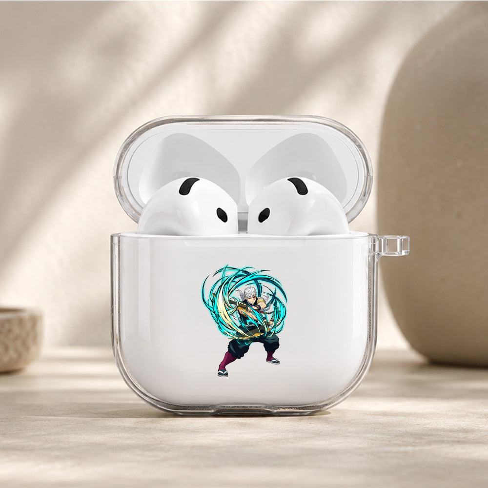 Demon Slayer Tengen Uzui Protective Apple Airpods 4 Clear Case - Durable Clear Protection