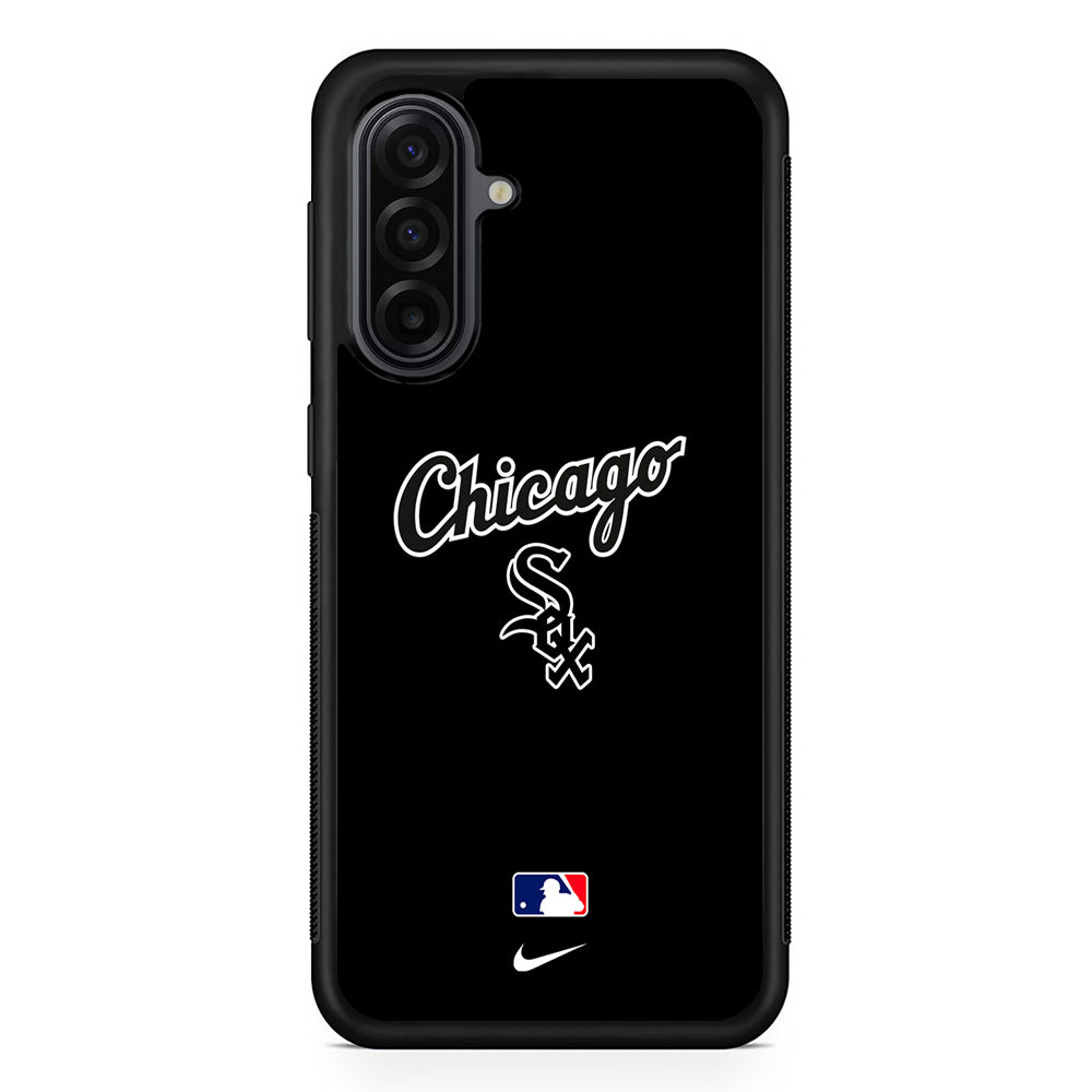 MLB Chicago White Sox Black Nike Samsung Galaxy A17 Case | Durable Rubber Samsung Galaxy A17 Phone Case