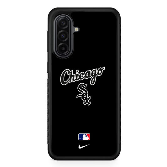 MLB Chicago White Sox Black Nike Samsung Galaxy A17 Case | Durable Rubber Samsung Galaxy A17 Phone Case