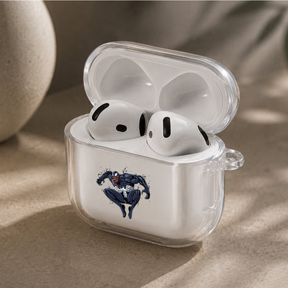 Venom Mid-Air Pose Protective Apple Airpods 4 Clear Case - Durable Clear Protection