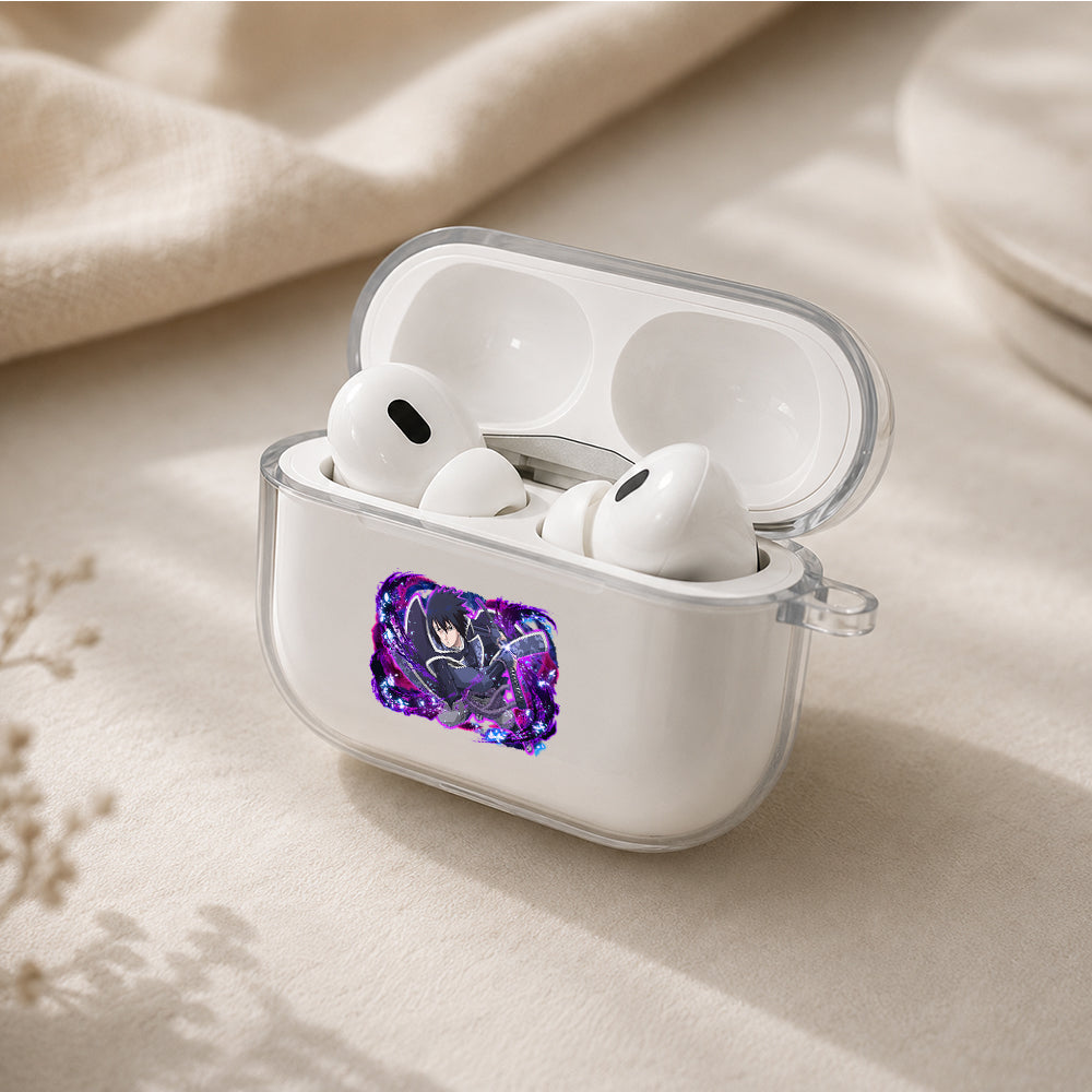 Sasuke Uchiha Clan Protective Apple AirPods Pro 3 Clear Case | Shockproof Cover