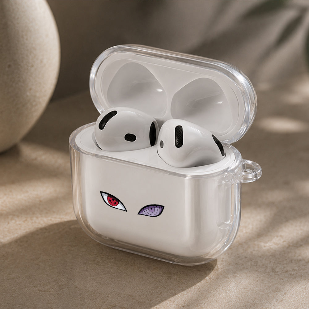 Sharingan Rinnegan Eyes Protective Apple Airpods 4 Clear Case - Durable Clear Protection