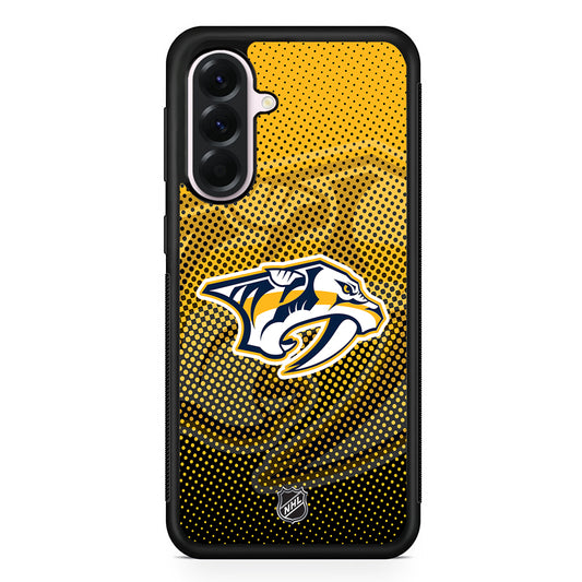 NHL Nashville Predators Dots Pattern Samsung Galaxy A56 Case | Samsung Galaxy A56 Protective Rubber Case