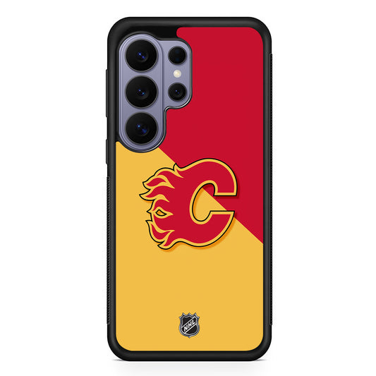 NHL Calgary Flames Red Yellow Samsung Galaxy S26 Ultra Case | Protective Rubber Cover