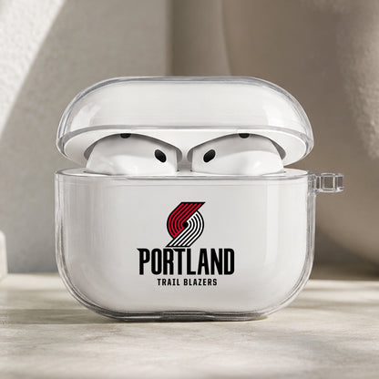 NBA Portland Trail Blazers Symbol Protective Apple AirPods Pro 3 Clear Case | Shockproof Cover