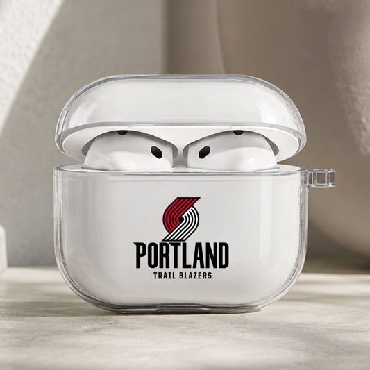 NBA Portland Trail Blazers Symbol Protective Apple AirPods Pro 3 Clear Case | Shockproof Cover