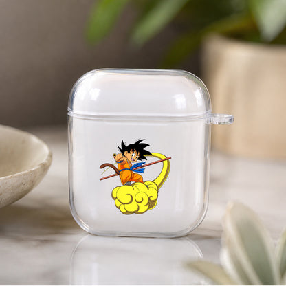 Dragon Ball Goku on Nimbus Cloud Protective Clear Case Cover For Apple Airpods | Soft Silicone AirPods 1 / 2 Case | Protective Cover