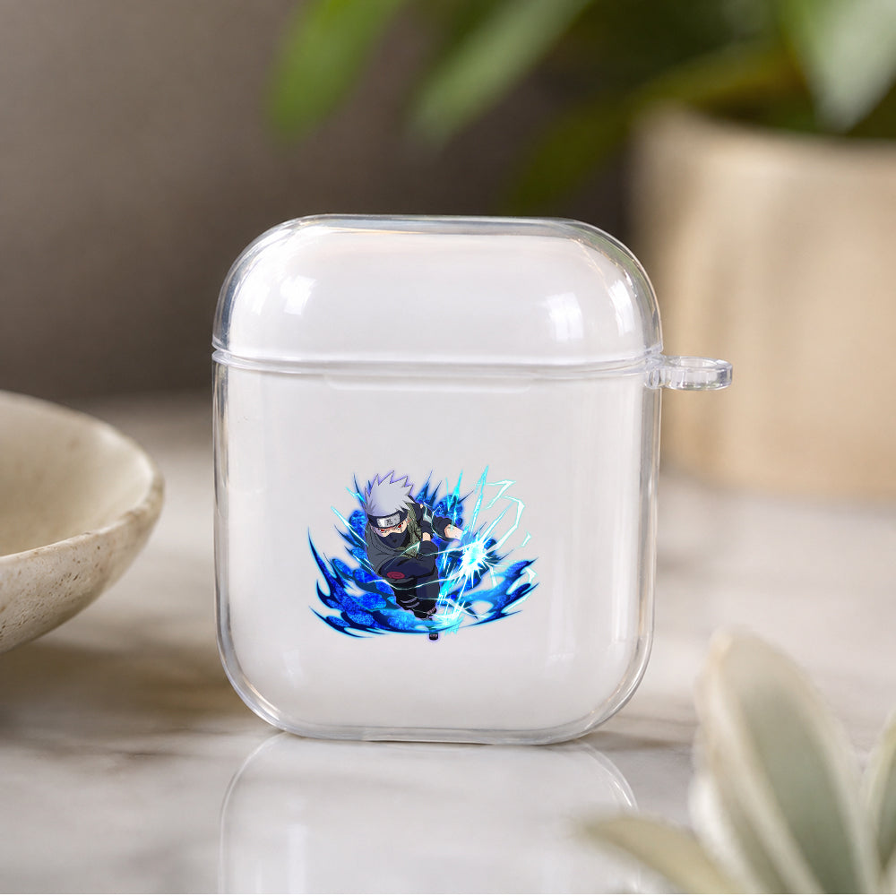 Kakashi Chidori Mangekyou Protective Clear Case Cover For Apple Airpods | Soft Silicone AirPods 1 / 2 Case | Protective Cover