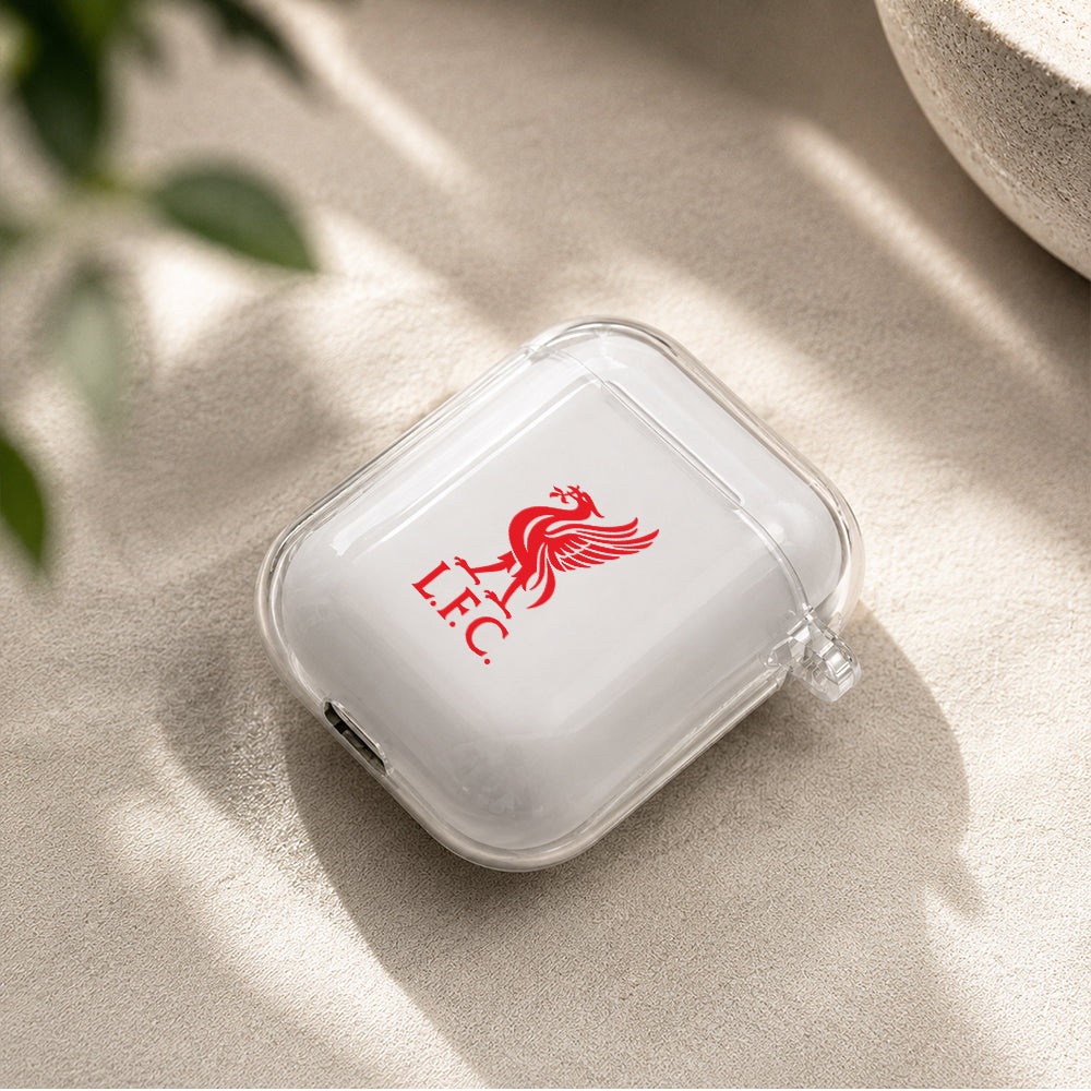 Liverpool FC Logo Protective Clear Case Cover For Apple Airpods | Soft Silicone AirPods 1 / 2 Case | Protective Cover
