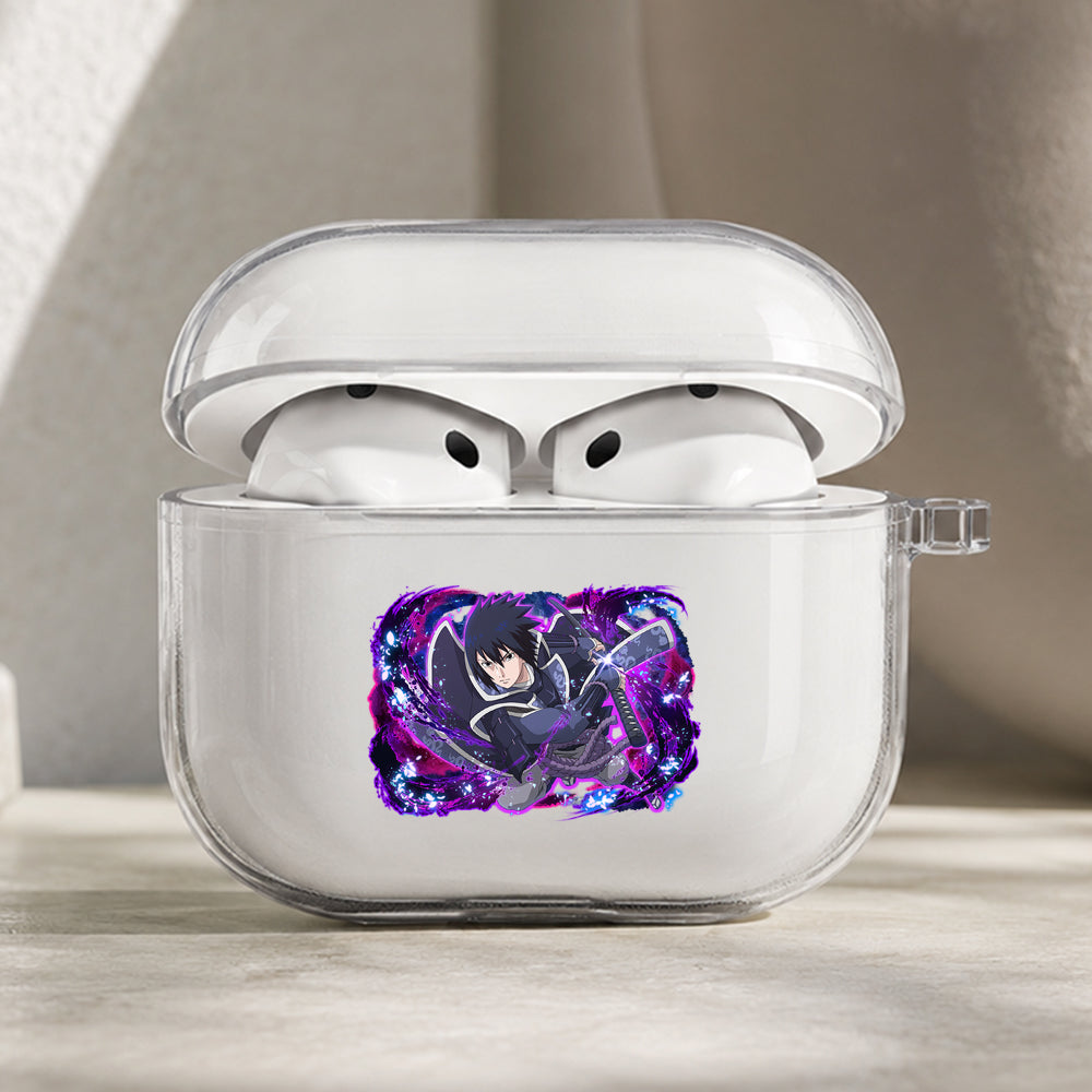 Sasuke Uchiha Clan Protective Apple AirPods Pro 3 Clear Case | Shockproof Cover